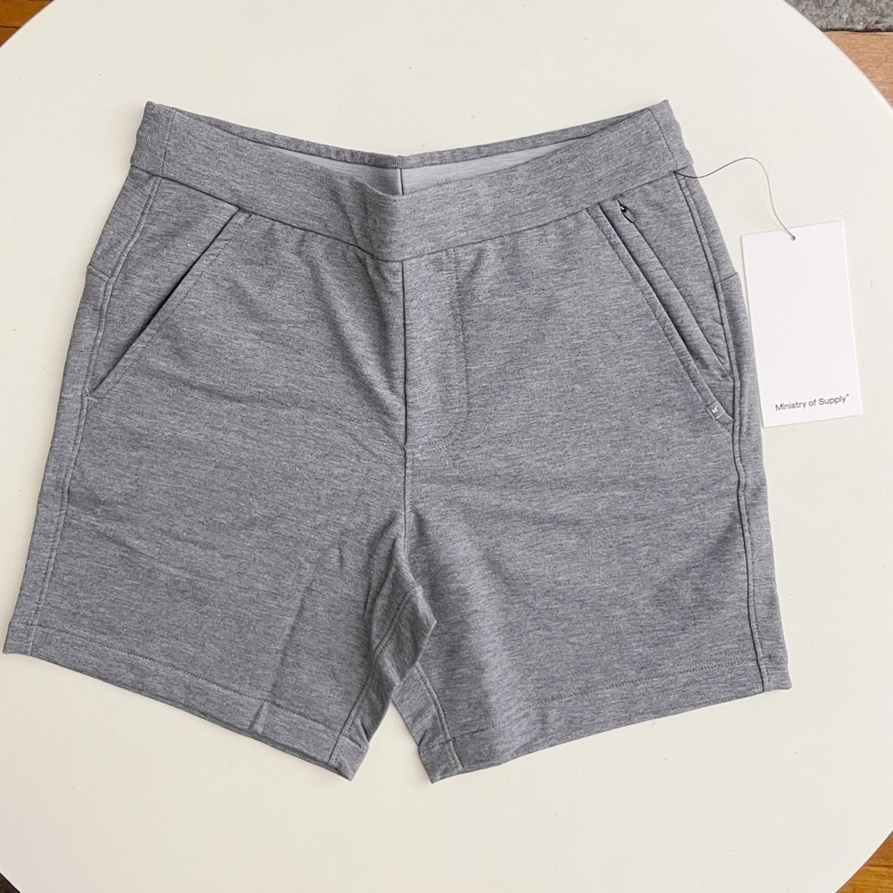 Ministry of Supply Men’s 6” Fusion Terry Short Gray Size XS New